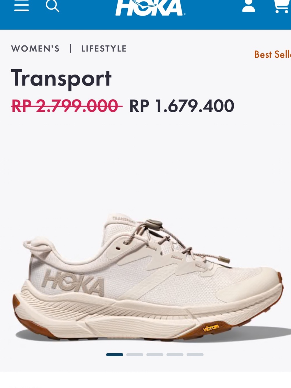 Neutral Beige Hoka Women’s Running Transport Sneakers